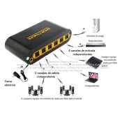 Switch Splitter & Matriz SPDIF/Toslink 4x2 para fibra óptica 